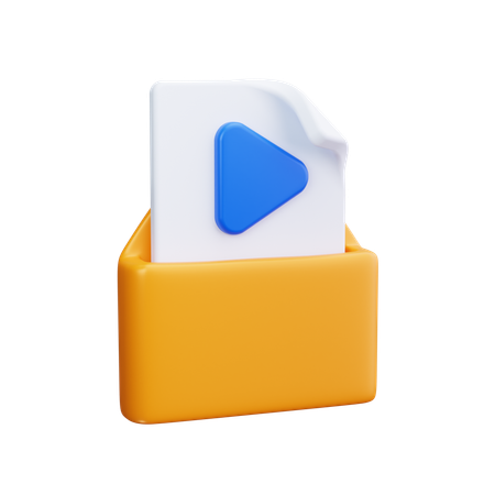 Arquivo de vídeo  3D Icon