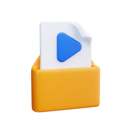 Arquivo de vídeo  3D Icon