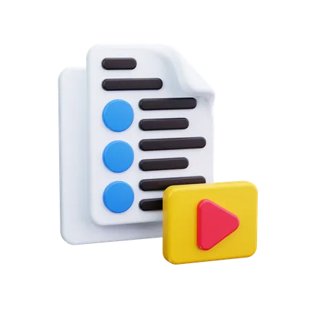 Arquivo de vídeo  3D Icon