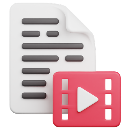 Arquivo de vídeo  3D Icon