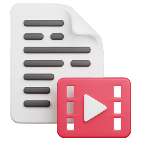 Arquivo de vídeo  3D Icon