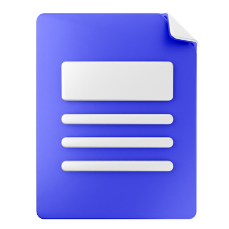 Documento de arquivo  3D Icon