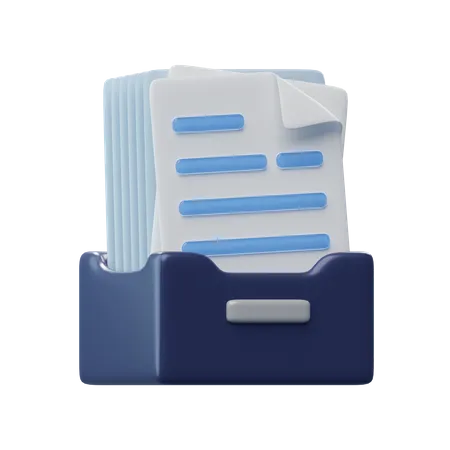 Arquivo de documentos  3D Icon