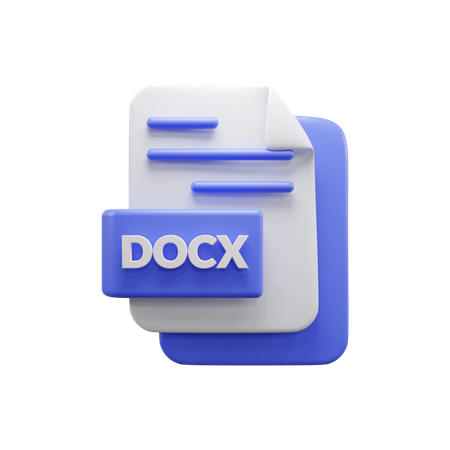 Arquivo docx  3D Icon