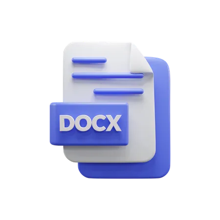 Arquivo docx  3D Icon