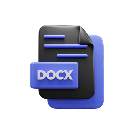 Arquivo docx  3D Icon