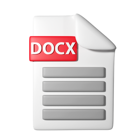 Arquivo docx  3D Icon