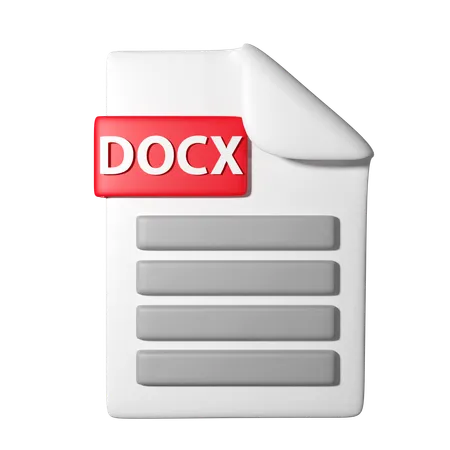 Arquivo docx  3D Icon