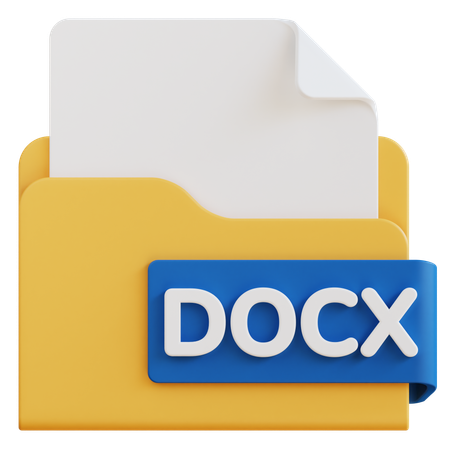 Arquivo docx  3D Icon