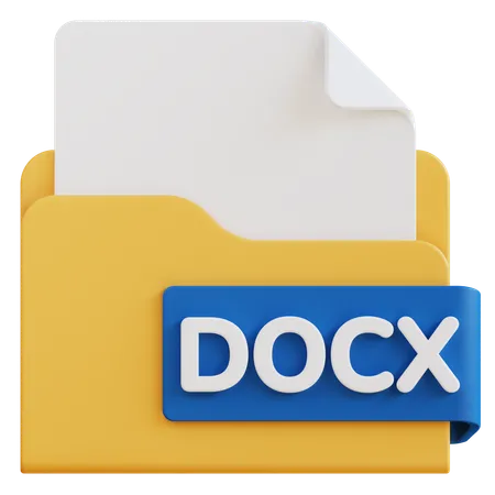 Arquivo docx  3D Icon