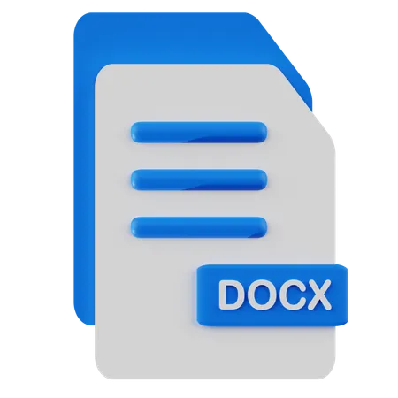 Arquivo docx  3D Icon