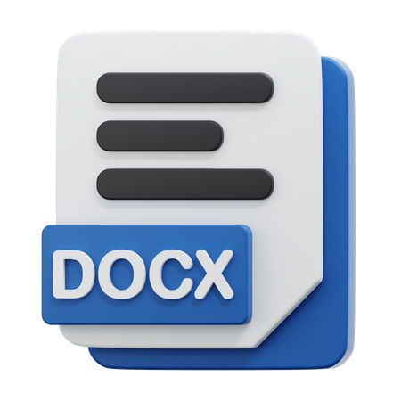 Arquivo docx  3D Icon