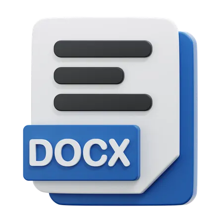 Arquivo docx  3D Icon