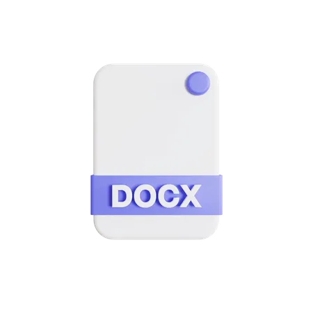 Arquivo docx  3D Icon