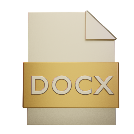 Arquivo docx  3D Icon