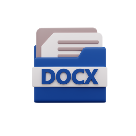 Arquivo docx  3D Icon