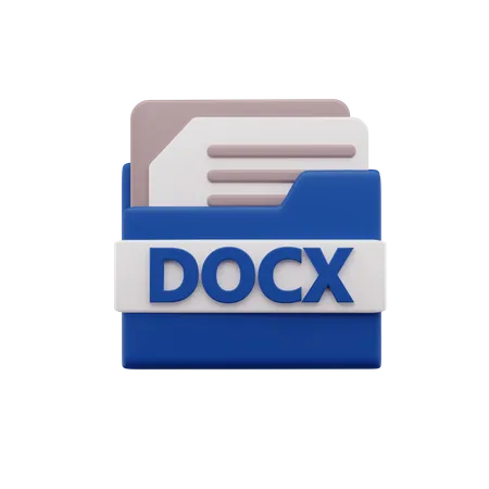 Arquivo docx  3D Icon