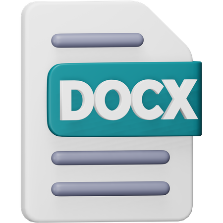 Arquivo docx  3D Icon