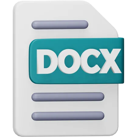 Arquivo docx  3D Icon