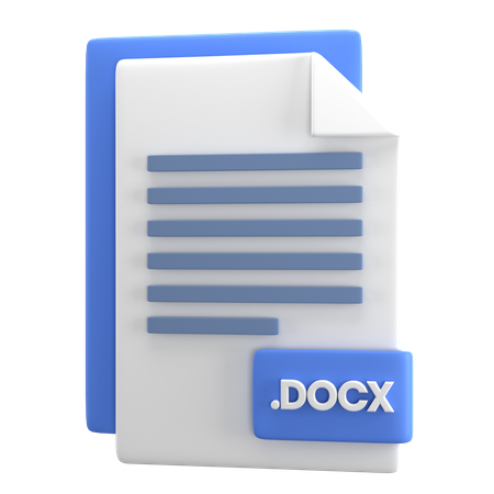 Arquivo docx  3D Icon