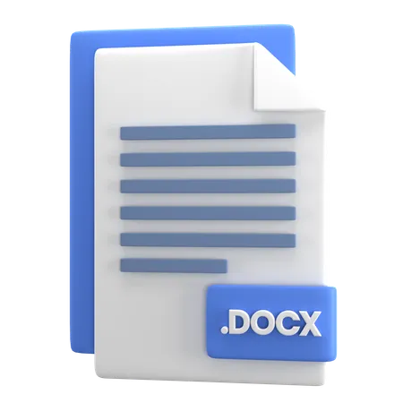 Arquivo docx  3D Icon