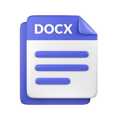 Arquivo docx  3D Icon