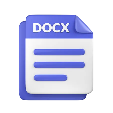 Arquivo docx  3D Icon