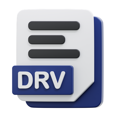 Arquivo drv  3D Icon