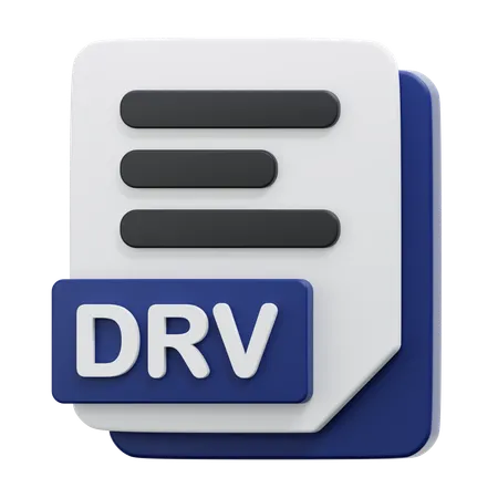 Arquivo drv  3D Icon