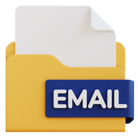 Arquivo de e-mail  3D Icon