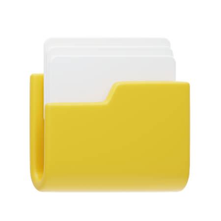 Arquivo e pasta  3D Icon