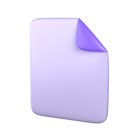 Arquivo em branco  3D Icon