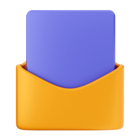 Mensagem de e-mail de arquivo  3D Icon