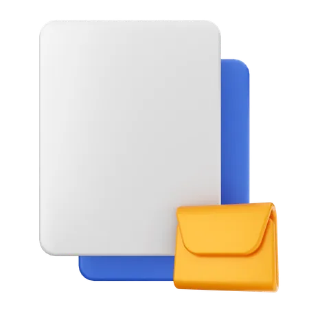 Mensagem de e-mail de arquivo  3D Icon