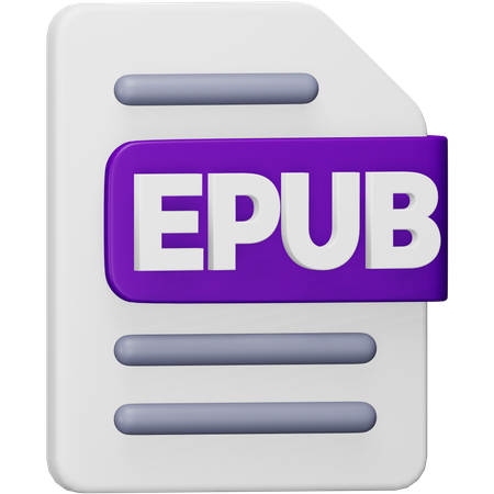 Arquivo epub  3D Icon