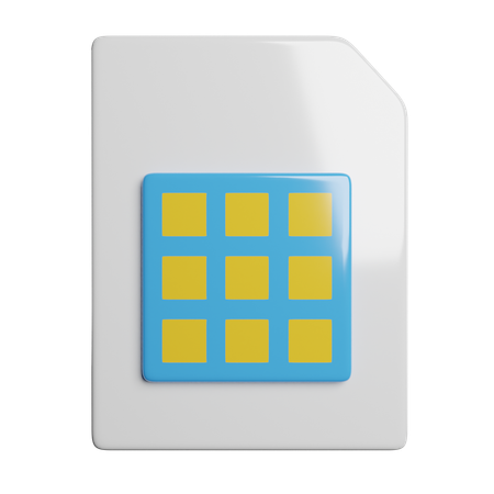 Arquivo excel  3D Icon