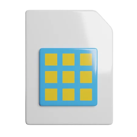 Arquivo excel  3D Icon