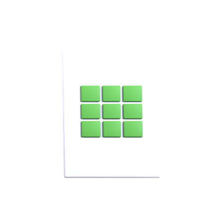 Arquivo excel  3D Icon