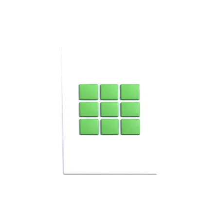Arquivo excel  3D Icon