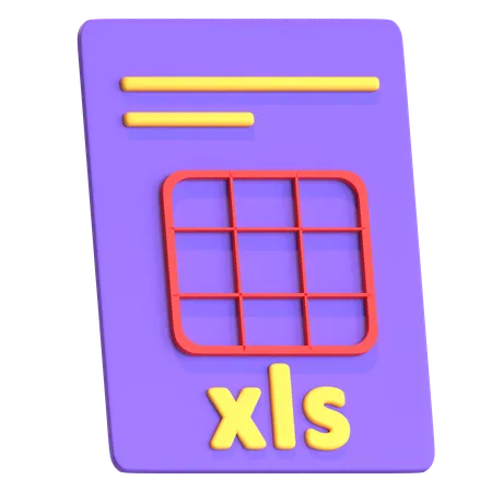 Arquivo excel  3D Icon