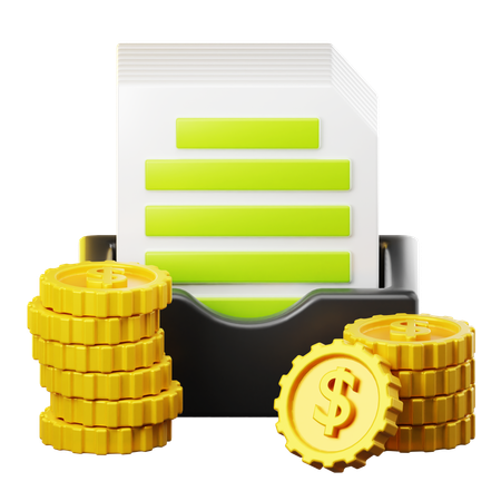 Arquivo financeiro  3D Icon