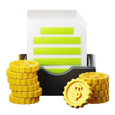 Arquivo financeiro  3D Icon