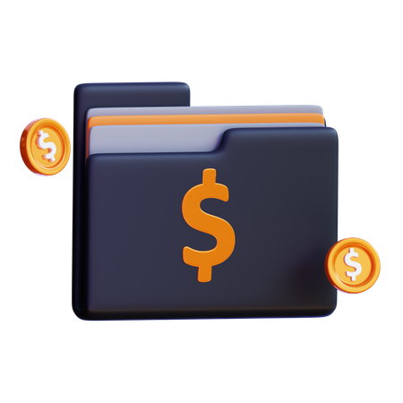 Arquivo financeiro  3D Icon