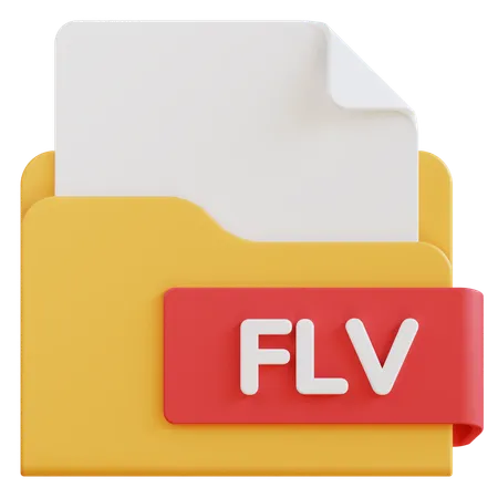 Arquivo flv  3D Icon