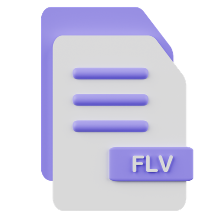 Arquivo flv  3D Icon