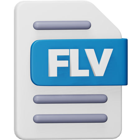 Arquivo flv  3D Icon