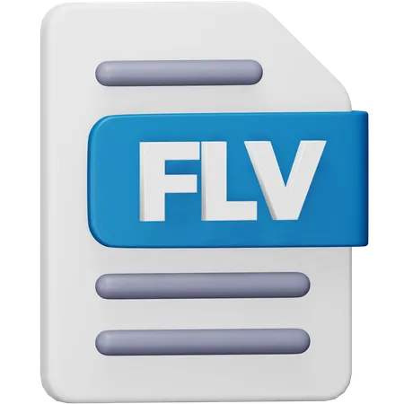 Arquivo flv  3D Icon