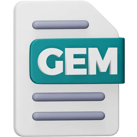 Arquivo gema  3D Icon