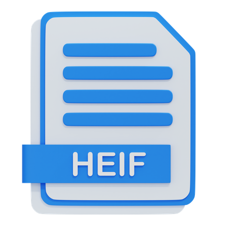 Arquivo heif  3D Icon