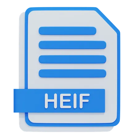 Arquivo heif  3D Icon